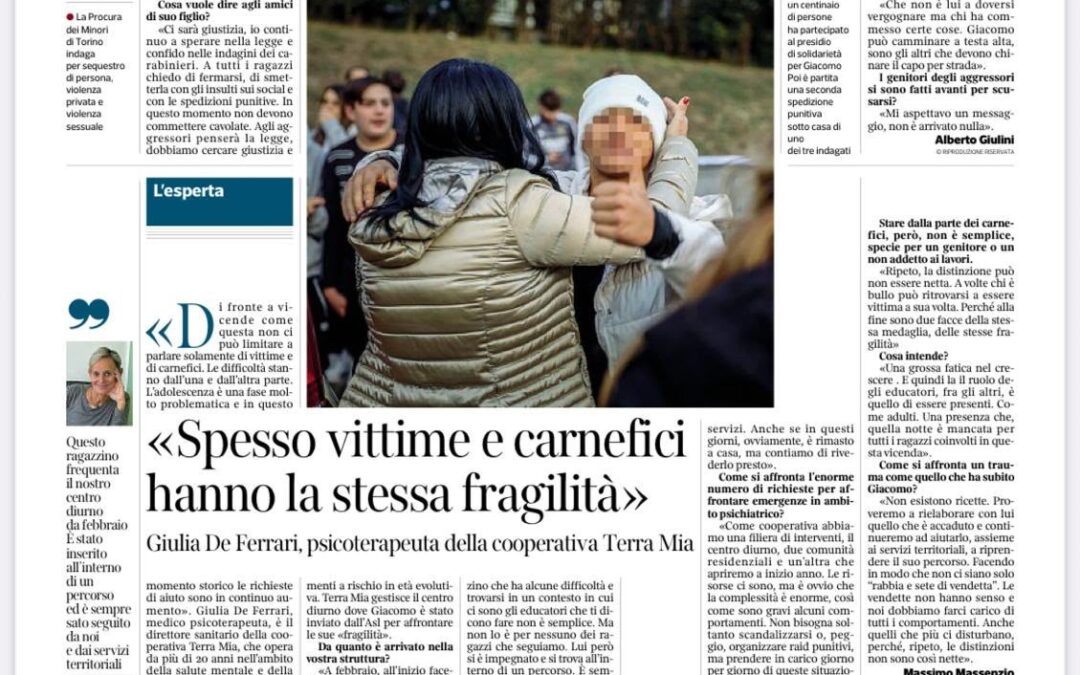 Corriere della Sera – Spesso vittime e carnefici hanno la stessa fragilità